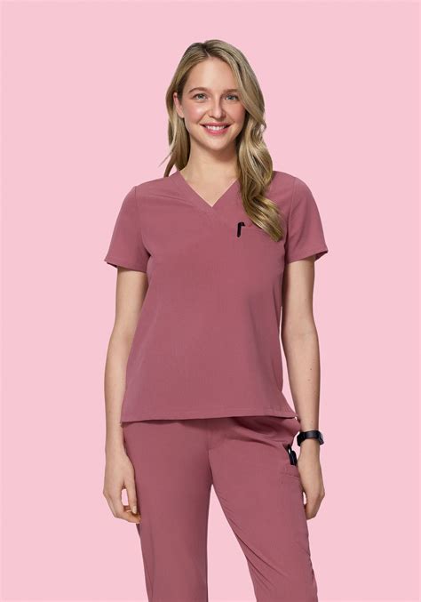 One Pocket Top Mauve – Mandala Scrubs