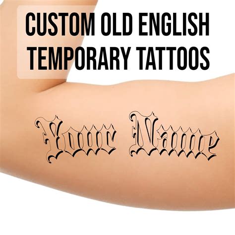 Old English Cursive Font Tattoo