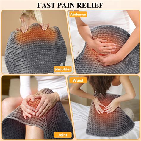 Extra Large Heating Pad for Back Pain Relief, 17"x33" Electric Heating ...
