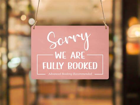 Sorry Fully Booked Sign Shop Window Door - Etsy UK | Shop signs ...