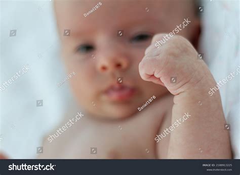 Portrait Funny Newborn Baby Sleeps Soundly Stock Photo 2188913225 ...