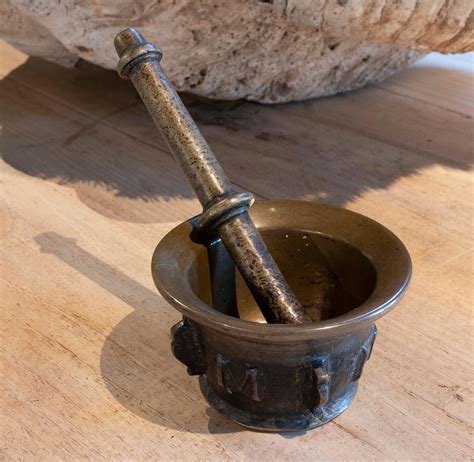 16th century Spanish Bronze Mortar with Letters M on the Sides For Sale ...