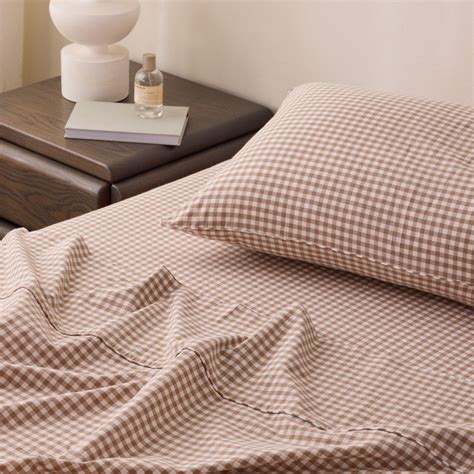 Leo Washed Cotton - Lyle Gingham Bed Sheets | Sheet Society