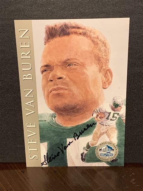 Steve Van Buren 1998 Hall Of Fame Platinum Signature Series Auto Card ...