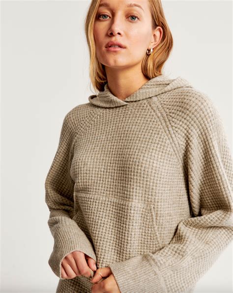 Abercrombie & Fitch + Lounge Waffle Sweater Hoodie