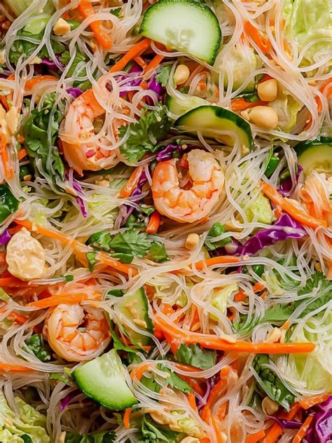 Spring Roll Salad with Peanut Dressing