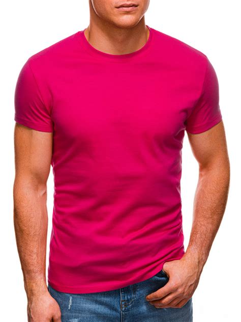 Men's plain t-shirt S970 - dark pink | MODONE wholesale - Clothing For Men