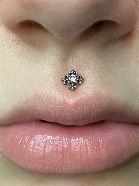 16g Cross Medusa Piercing • Medieval Cross Lippy Loop Labret Lip Ring ...