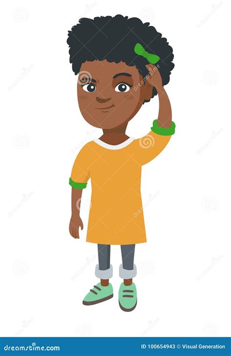 Girl Scratching Itching Rash On His Body . Cartoon Vector ...