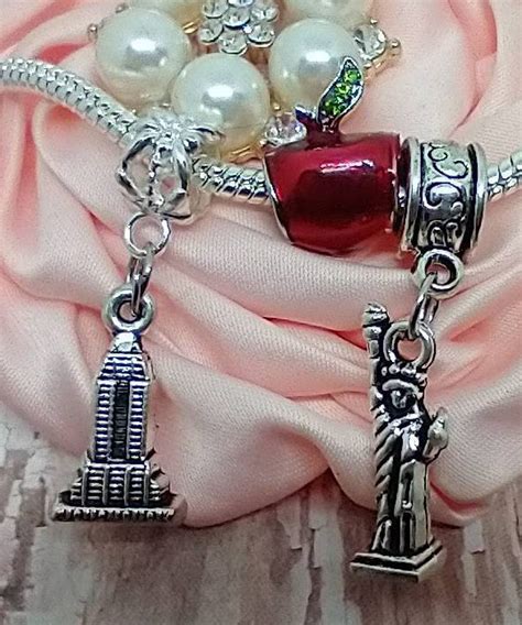 New York Charms for Charm Bracelets, 3pc Set the Big APPLE Charms ...