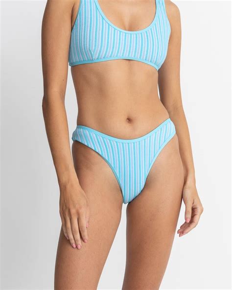 Terry Sands Stripe Hi Cut Bikini Pant | Chances Surf NZ