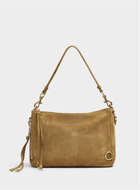 Rebecca Minkoff Mab Suede Shoulder Bag In Honey/camel | ModeSens