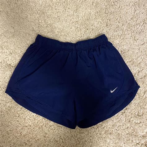 Navy blue Nike running shorts size Medium. Excellent... - Depop