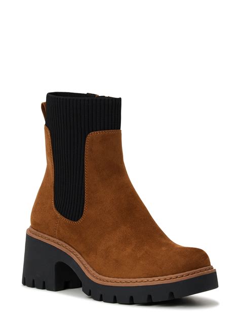 No Boundaries women's Chelsea Boots - Memory Foam Insole - 1.5 Heel ...