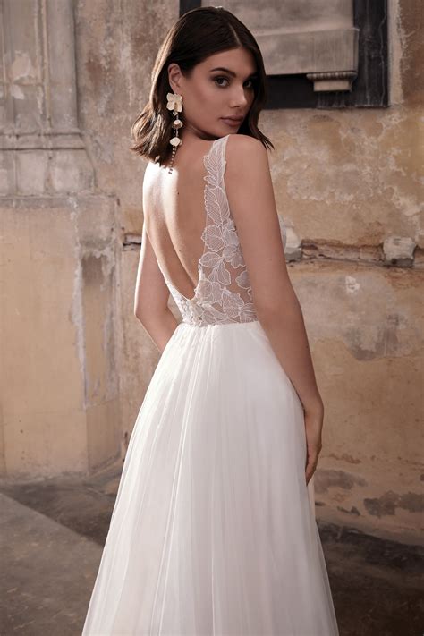 Harlow: Soft Tulle A-line Wedding Dress with Square Neckline | Adore by Justin Alexander