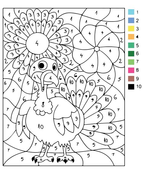 Thanksgiving Color By Number Coloring Pages - 15 Free PDF Printables ...