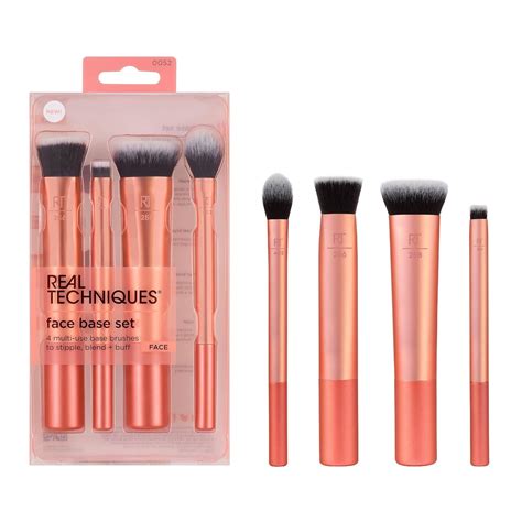 Amazon.com: Real Techniques 4 Piece Face Base Makeup Brush Set, For ...
