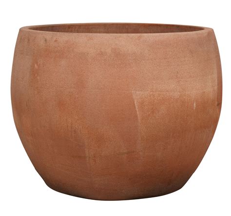 Lot - Large Round Terracotta Planter