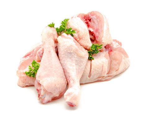 Premium Photo | Raw chicken meat on white background