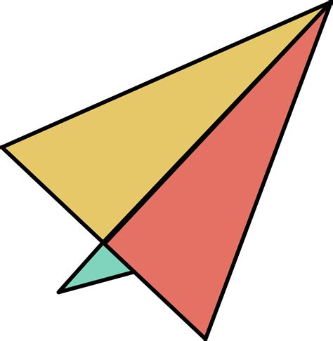 Colorful icon of paper airplane. Air travel symbol. 24237913 Vector Art ...