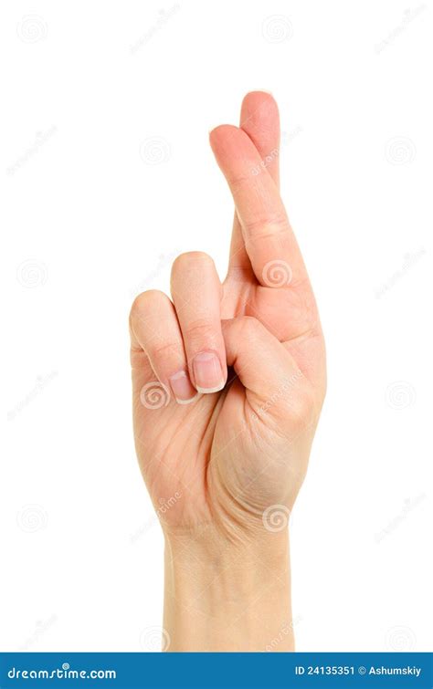 Crossed Fingers Stock Image | CartoonDealer.com #4573813