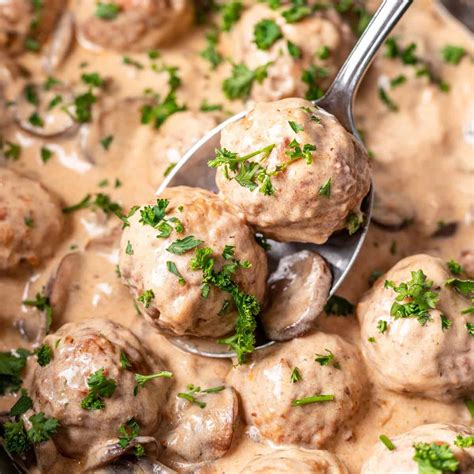 Crock Pot Meatball Stroganoff - The Country Cook