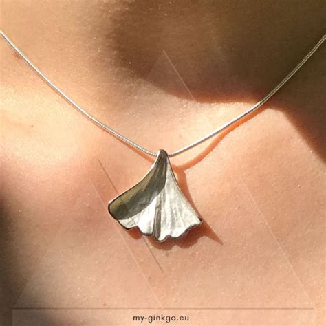 My Ginkgo 925 Silver Imprint of the Real Leaf Necklace XS 20 - Etsy