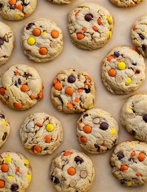 Reese's Pieces Peanut Butter Cookies - i am baker