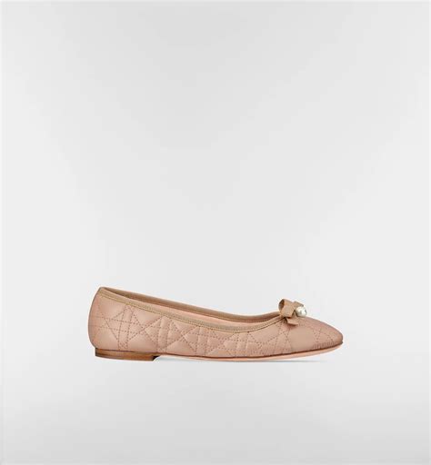 Dior Ballet Flat Nude Quilted Cannage Calfskin | DIOR