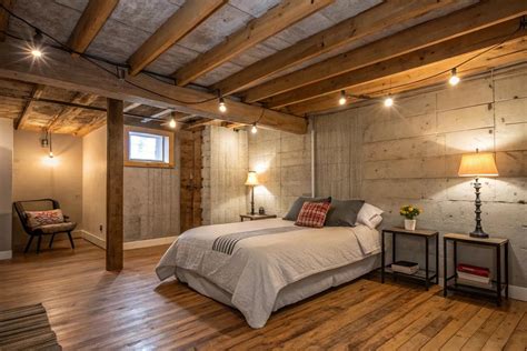 16+ Inspiring Unfinished Basement Bedroom Ideas