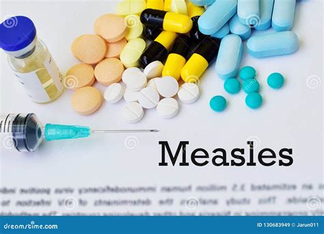 Drugs for Measles Virus Treatment Stock Image - Image of cold, injection: 130683949