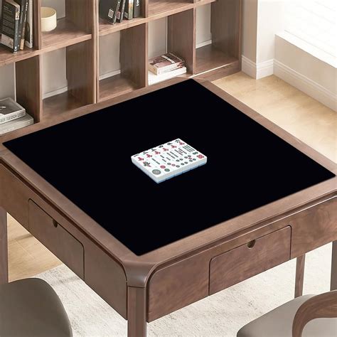 Amazon.com: Black Mahjong Table Game Mat, Anti Slip Mahjong Mat Game ...
