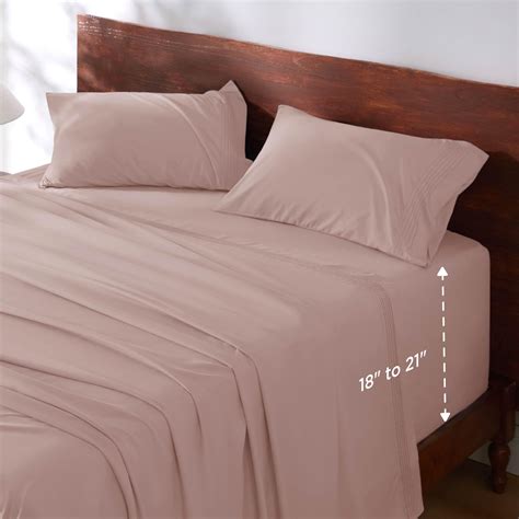 Amazon.com: Bedsure GentleSoft Deep Pocket Full Size Bed Sheets Set ...