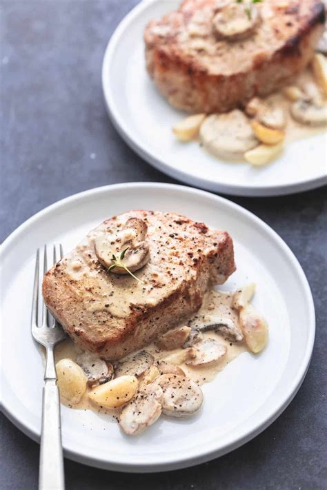 Norwegian Pork Chops With Creamy Mushroom Sauce