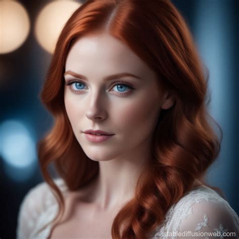 photorealistic redhead with blue eyes Prompts | Stable Diffusion Online