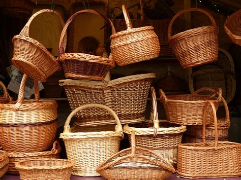 Free Images : market, craft, basket, wicker, weave, willow, baskets ...