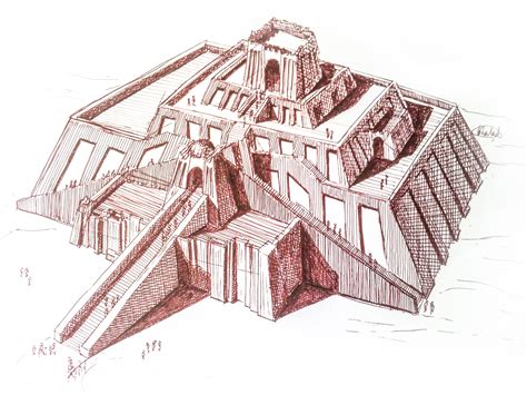 Ziggurat Drawing at PaintingValley.com | Explore collection of Ziggurat Drawing
