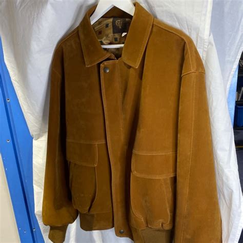Vintage Men’s GV Brown Suede Bomber Jacket XL(s)