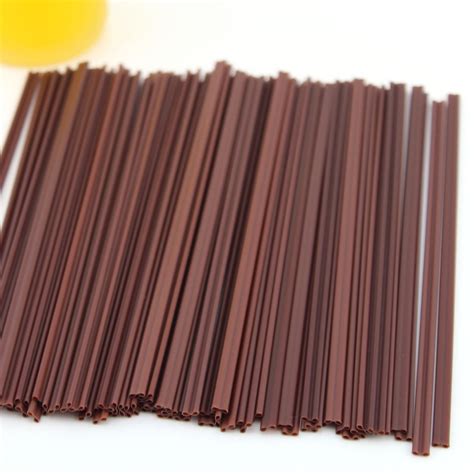 50 Pieces Two Holes Coffee Stirrer Straw, Happon Disposable Plastic ...