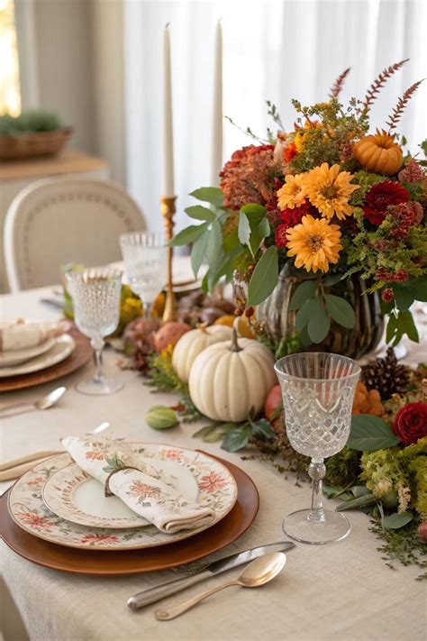 19+ Creative Thanksgiving Dinner Table Ideas