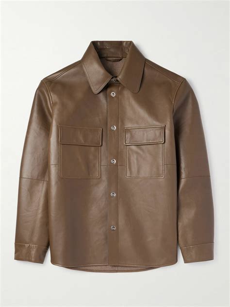 Loro Piana - Baylee Leather Shirt Jacket - Brown Loro Piana