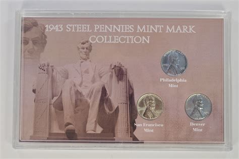 Historic Coin Collection - 1943 Steel Pennies Mint Mark Collection ...