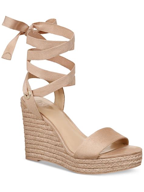INC Womens Maxx Faux Suede Open Toe Wedge Sandals - Walmart.com