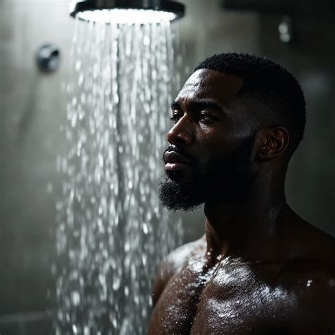 FLUX prompt: realistic nude black man getting out of - PromptHero