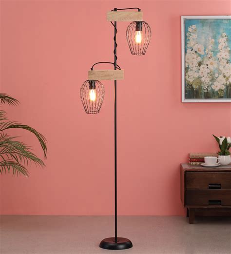 Buy Black Metal Shade Floor Lamp With Black Base at 47% OFF by ...
