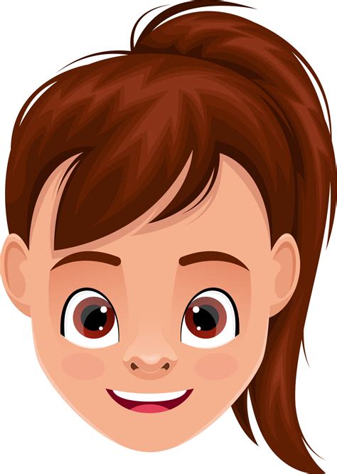 kleines mädchen gesicht clipart design illustration 9384763 PNG