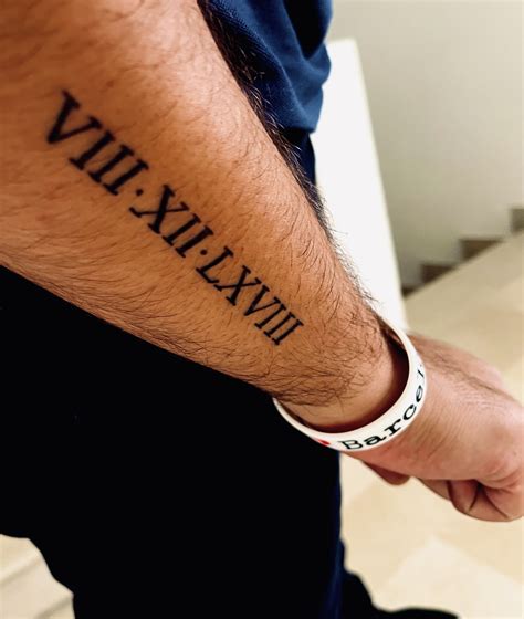Forearm - Roman Numbers Tattoo | Roman numbers tattoo, Tattoos for guys ...