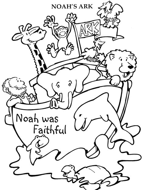Bible Story Noahs Ark Coloring Page – Printable Coloring Pages. FREE