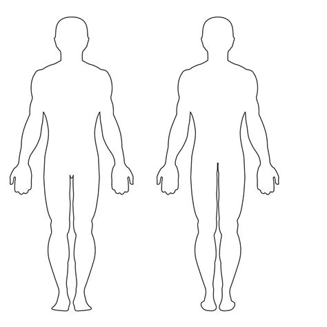 Free Human Body Outline Printable, Download Free Clip Art throughout ...