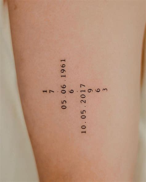 Date tattoo | Date tattoos, Family tattoos, Fine line tattoos